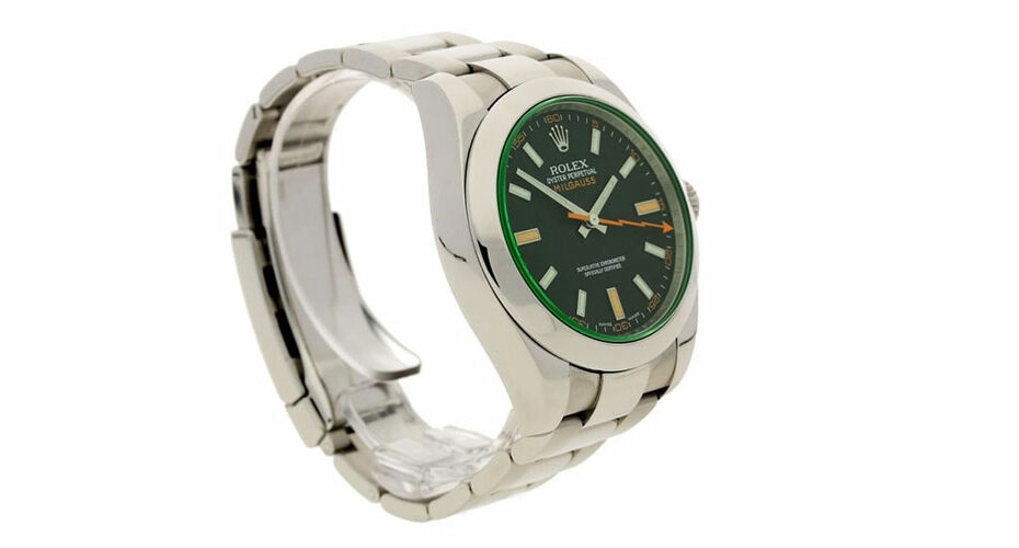 Rolex Milgauss Black Dial Green Crystal 116400